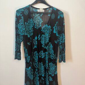 Brown and Teal Dress